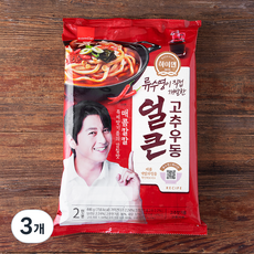 삼립 하이면 얼큰 고추 우동 2인분, 446g, 3개