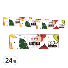 킹스봉 일회용 비닐 위생백 소 17 x 25 cm 100p, 24매