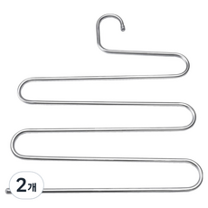 Futurolab S形不鏽鋼褲子圍巾衣架 5層, 單一顏色, 2個