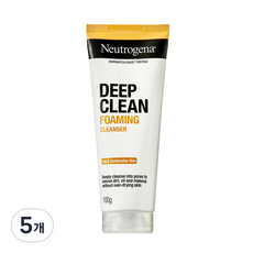 뉴트로지나 딥 클린 포밍 클렌저, 100g, 5개