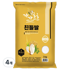 가가호호 친들쌀 백미 특등급, 3kg, 4개