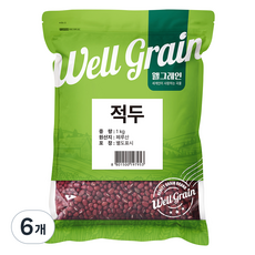 두보식품 웰그레인 적두, 1kg, 6개