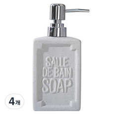 더자카 다용도 사각 세라믹 욕실 디스펜서 FREE(8.2 x 6 x 18 cm), 블루샌드, 4개