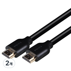 필립스 금도금 고해상도 4K 60Hz UHD V2.0 HDMI 모니터 케이블, 2개, 1.5m 2개, 1.5m