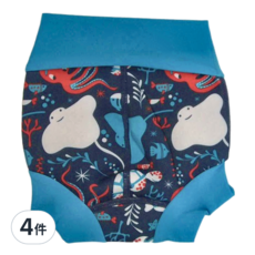 Splash About Happy Nappy 全新3D游泳尿布褲, M, 4件