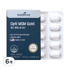 meditree Opti MSM Gold保健錠 81g, 60顆, 6盒