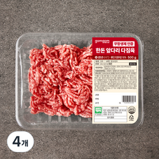 곰곰 무항생제 인증 한돈 앞다리 다짐육 (냉장), 500g, 4개