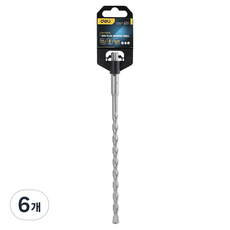 델리 툴즈 SDS Plus 텅스텐 스틸 다용도 해머 드릴 지름 8mm x 210mm 실버 EDH-Y08210, 6개
