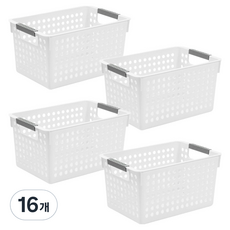 hillo 簡易儲藏室整理收納籃, 白色, 16個
