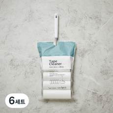 모던하우스 사선컷팅 테이프 클리너 일반 핸들 + 리필 5p, 6세트