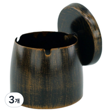 소담몰 냄새차단 뚜껑있는 재떨이 미디엄 뚜껑포함, 월넷, 3개