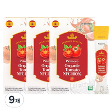 프리메로 유기농 토마토 NFC 100%, 400g, 9개