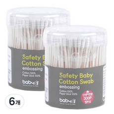 Baby & I 壓花新生兒棉籤, 300件, 6個