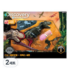 디스커버리마인드블론 2 in 1 해부모형 티렉스 피규어 세트 1423000971, 2세트