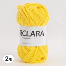 MystiKotita Clara Yarn 編織線, 2個, 黃色