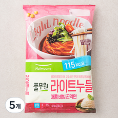 풀무원 라이트누들 매콤비빔곤약면 2인, 373g, 5개
