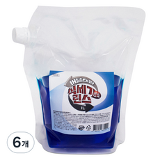 버블스핀 식기세척기 농축린스, 1L, 6개