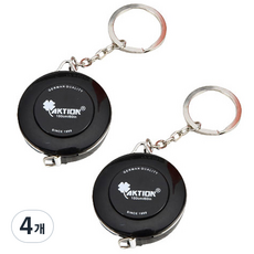 GOODPREP 迷你鑰匙圈捲尺 黑色, 4個, 150cm