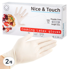 Nice&Touch 料理用乳膠手套, 單一顏色, 迷你(XS), 2個