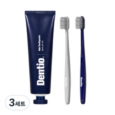 덴티오 오우치약 + 트위스트모 오우칫솔 네이비 + 그레이 세트, 3세트