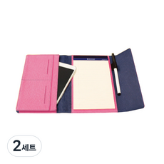 OXFORD DA파우치 줄무늬 A5 + 패드, 핑크, 2세트