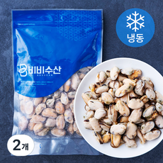 비비수산 큼직한 자숙 홍합살 (냉동), 400g, 2개