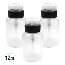 나도미인 리무버 푸쉬 스킨토너 팩용 용기 200ml, 12개, 투명