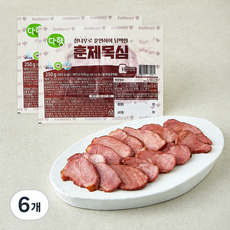다향 참나무로 훈연하여 담백한 훈제목심, 250g, 6개