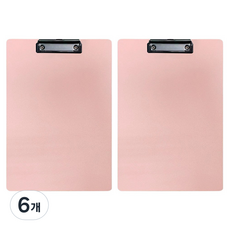 홍련 심플 클립 보드, 핑크, 6개