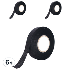 LIVLICA 多用途電線整理吸音膠帶 黑色, 6個