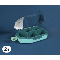 Goodify 便攜式5格每日藥盒 綠色, 2個