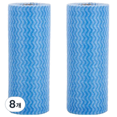 KOVIRA 흡수력 좋은 찢어 빨아쓰는 행주 블루 25 x 30 cm, 8개, 1개입