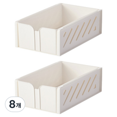 Modutem 抽屜式方形桌面收納盒, 8個, 白色