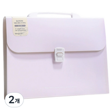 L'utilité 附把手粉彩色調風琴文件整理盒, 2個, 粉紅色