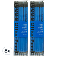 투코비 블랙우드 오피스 삼각연필 12p 2B, 2B TC-P06, 8세트