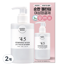 HAPPY BATH pH 4.5 弱酸性玫瑰凝膠女性私密處清潔液, 2個
