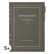 아이코닉 저니 6공 바인더 만년 플래너 다이어리 속지 A5 세트 03 먼슬리, 176매입, 5개