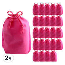 부직포 복주머니 더스트백 16 x 25 cm 25p, 핫핑크, 2개