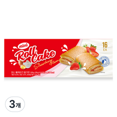 키즈웰 미니 롤케이크 딸기맛, 320g, 3개
