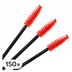 주앙오브제 썬더 미니속눈썹브러쉬, 150개, 04 검은 막대 큰 빨간색 브러시