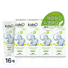 2080 키즈오 알파치약 사과향, 80g, 16개