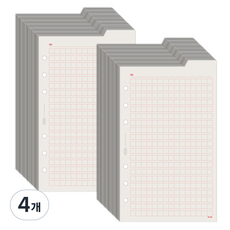 PLEPIC A6 6孔雙面稿紙索引墊, 30入, 4個