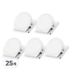 골드팡 동글 마그넷 냉장고 화이트보드 클립 올 화이트, 25개, 1개입, 3 x 3.5 cm