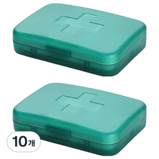 루네온 다용도 휴대용 약통 케이스 녹색, 10개