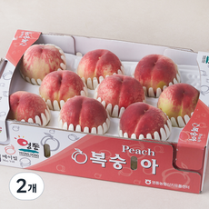 메이빌 GAP 인증 영동 아삭 복숭아 9~12입, 3kg, 2개