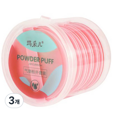 미니맥시 파우더 쿠션 퍼프 7p, 3세트, 피치