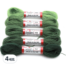 JoyJasu Appleton 羊毛繡線 5件組, 4套, 403, 404, 405, 406, 407