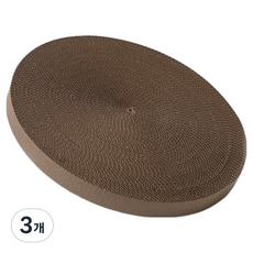 레토 원형 스크래처 리필보드 LPS-CS02, 브라운, 3개