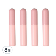 小麥購物 圓頭矽膠唇刷 S328 11g, 櫻花粉, 8個, 唇彩刷具組, 矽膠刷頭, 圓頭設計, 精準勾勒唇形