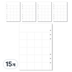 wannathis A5 6孔 基本補充內頁 內芯 月計畫, 15個, 20張